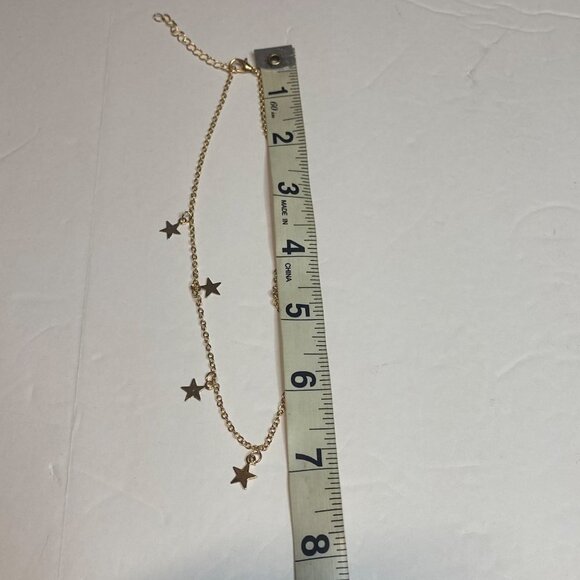 Simple Women’s Choker Chain Star Necklace Gold Tone - Picture 4 of 6